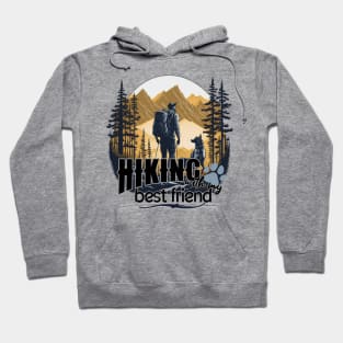 hiking mountains dog adventure Hoodie